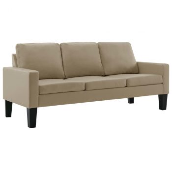 2-dijelni set sofa od umjetne kože boja cappuccina