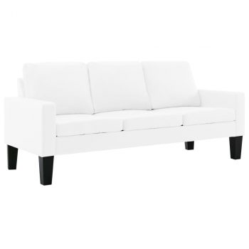 3-dijelni set sofa od umjetne kože bijeli