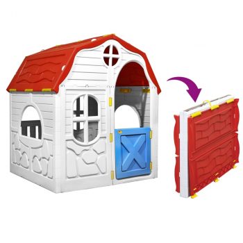 Dječja sklopiva kućica za igru s vratima i prozorima