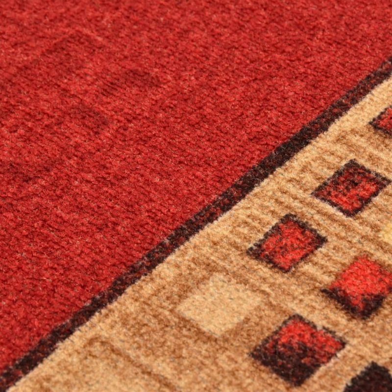 Dugi tepih s gelastom podlogom crveni 67 x 250 cm