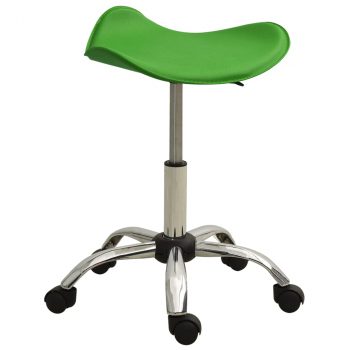 Salonski stolac od umjetne kože zeleni