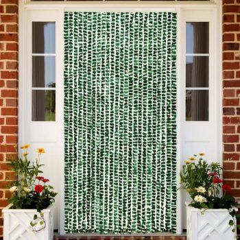 Zastor protiv insekata zeleno-bijeli 100 x 220 cm šenil