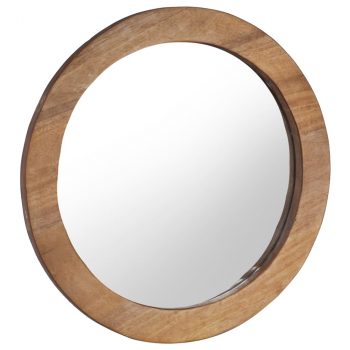 Zidno ogledalo od tikovine 60 cm okruglo