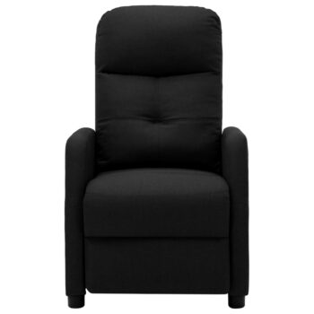Električna masažna fotelja od tkanine crna