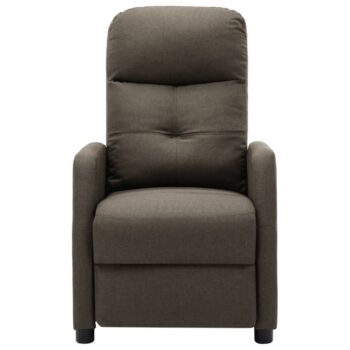 Električna masažna fotelja od tkanine smeđe-siva