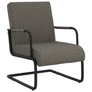 Konzolna stolica od umjetne kože tamnosiva