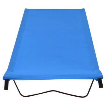 Krevet za kampiranje 180 x 60 x 19 cm od tkanine i čelika plavi
