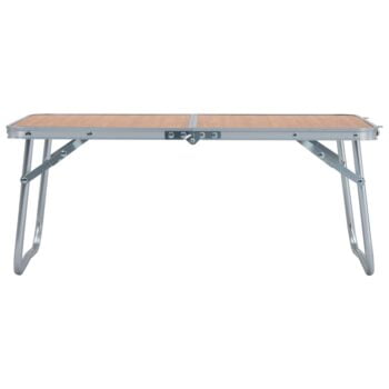 Sklopivi stol za kampiranje smeđi aluminijski 60 x 40 cm