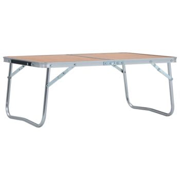Sklopivi stol za kampiranje smeđi aluminijski 60 x 40 cm