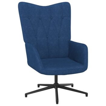 Stolica za opuštanje plava od tkanine