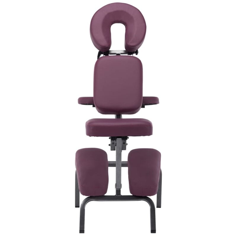 Masažna stolica od umjetne kože boja burgundca 122 x 81 x 48 cm