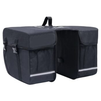 Dvostruka torba za prtljagu bicikla vodootporna 35 L crna