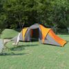 Šator za kampiranje za 6 osoba sivo-narančasti