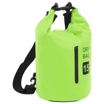 Suha torba s patentnim zatvaračem zelena 15 L PVC