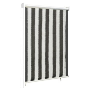 312679 Outdoor Roller Blind 60x140 cm Anthracite and White Stripe