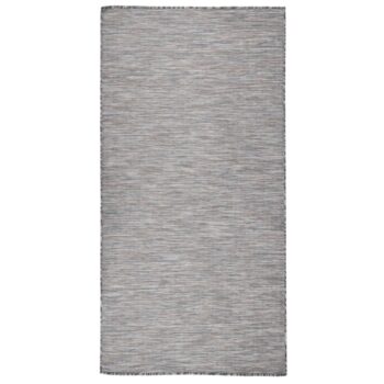 Vanjski tepih ravnog tkanja 100 x 200 cm smeđe-crni