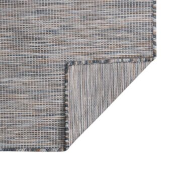 Vanjski tepih ravnog tkanja 120 x 170 cm smeđe-crni