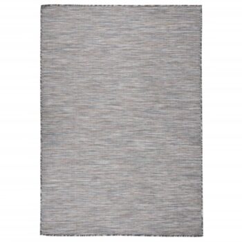 Vanjski tepih ravnog tkanja 140 x 200 cm smeđe-crni