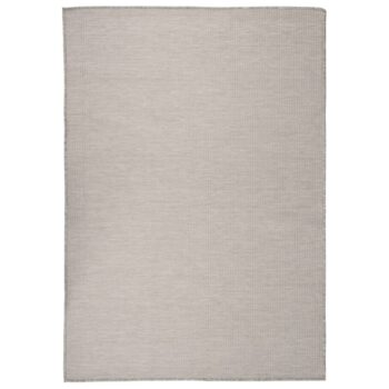 Vanjski tepih ravnog tkanja 160 x 230 cm sivo-smeđi