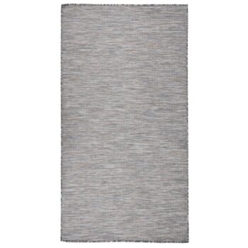 Vanjski tepih ravnog tkanja 80 x 150 cm smeđe-crni