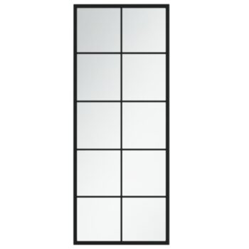VidaXL Zidno ogledalo crno 100 x 40 cm metalno