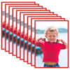 Okviri za fotografije 10 kom za zid/stol crveni 18 x 24 cm MDF