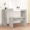 Toaletni stolac siva boja betona 70x35x45 cm konstruirano drvo
