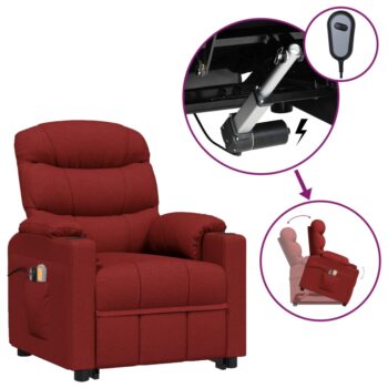 Električna masažna fotelja na podizanje od tkanine boj vina