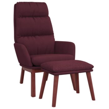 Stolica za opuštanje od tkanine sa stolcem ljubičasta
