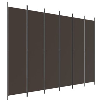 Sobna pregrada s 6 panela smeđa 300x220 cm od tkanine