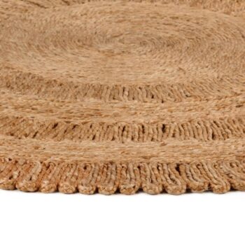 Ukrasni ručno pleteni tepih od jute 150 cm okrugli