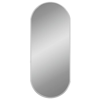 Zidno ogledalo srebrno 60x25 cm ovalno