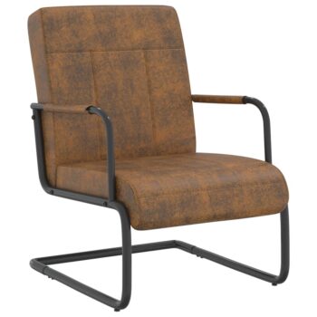 Konzolna stolica smeđa od tkanine