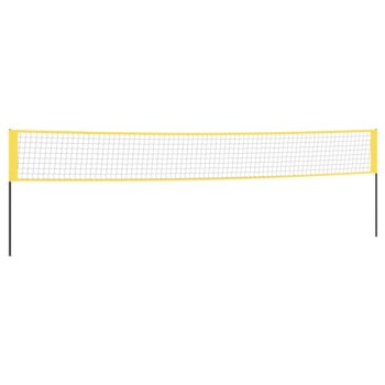 Mreža za badminton žuto-crna 600 x 155 cm od PE tkanine