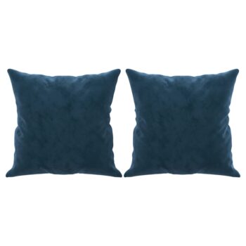 Ukrasni jastuci 2 kom plavi 40 x 40 cm baršunasti