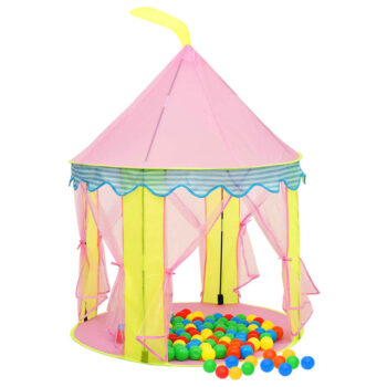 Dječji šator za igru s 250 loptica ružičasti 100 x 100 x 127 cm