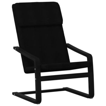 Stolica za opuštanje od tkanine crna