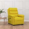 Masažna fotelja na podizanje žuta baršunasta
