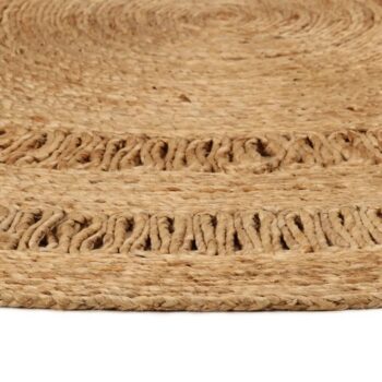 Ukrasni ručno pleteni tepih od jute 90 cm okrugli
