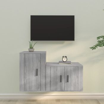 2-dijelni set TV ormarića boja hrasta sonome konstruirano drvo