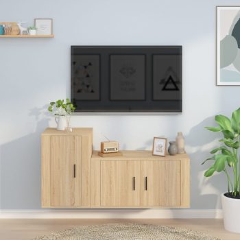 2-dijelni set TV ormarića boja hrasta sonome konstruirano drvo