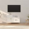 2-dijelni set TV ormarića sjajni bijeli drveni