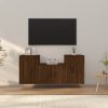 3-dijelni set TV ormarića boja smeđeg hrasta konstruirano drvo