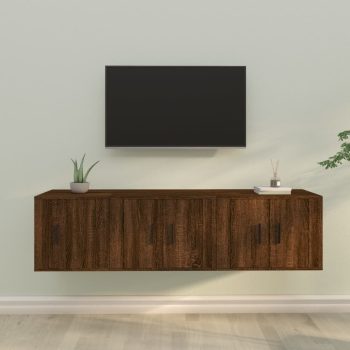 3-dijelni set TV ormarića boja smeđeg hrasta konstruirano drvo