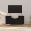 3-dijelni set TV ormarića crni od konstruiranog drva