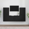 3-dijelni set TV ormarića crni od konstruiranog drva