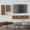 4-dijelni set TV ormarića boja dimljenog hrasta drveni