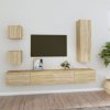 5-dijelni set TV ormarića boja hrasta sonome konstruirano drvo