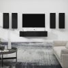 6-dijelni set TV ormarića crni od konstruiranog drva