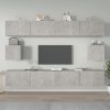6-dijelni set TV ormarića siva boja betona drveni